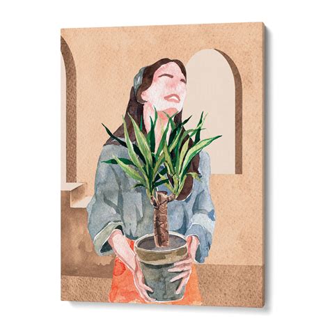 Bohemian Woman Fashion Illustration Wall Prints, Botanical Art – Nook ...