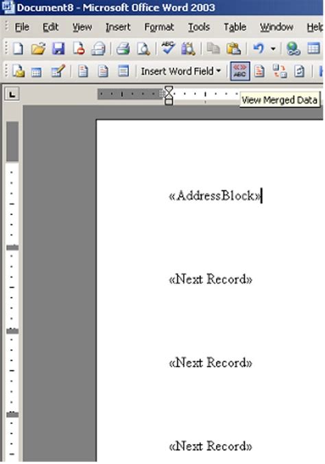 Image result for Word Mail Merge Labels with Address Block