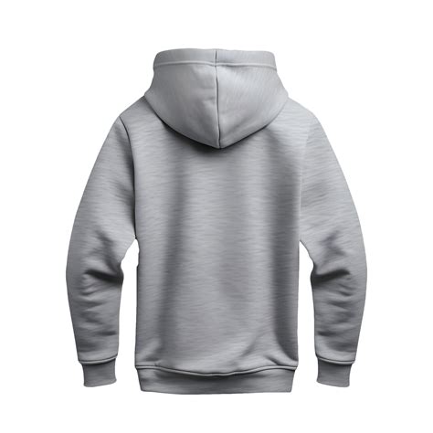 AI generated Photo rear or backside of clean light gray hoodie without ...