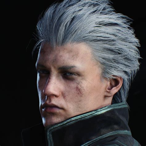 Close up of stylish character from Devil May Cry