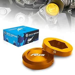 MOTO GENIUS R15 V4 Front Fork Covers | CNC Aluminum Shock Absorber Top ...