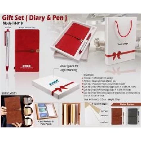 Gift Set (Diary & Pen) H-919 in bulk for corporate gifting ...