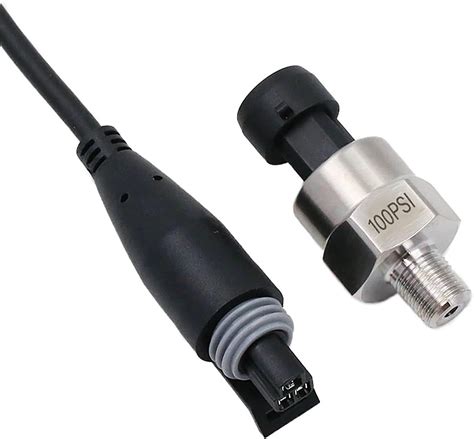 1/8NPT Fuel Pressure Sensor, Stainless Steel Oil Pressure Sensor Voltage Conservation Function ...