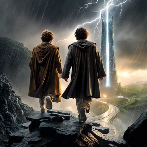 Frodo Baggins and Samwise Gamgee - AI Generated Artwork - NightCafe Creator
