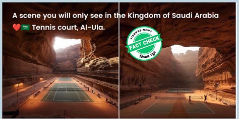 Fact Check: A Viral image of a Tennis court in Al-Ula city of Saudi ...