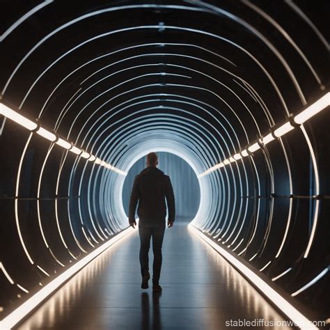 create an image for a light tunnel a human built large light tunnels ...