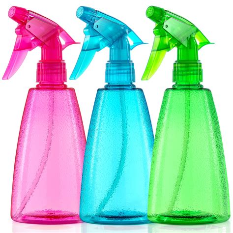Bealee Spray Bottles 3-Pack, 16 Oz, Mist & Stream, Plastic Water Spray ...