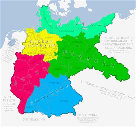 Regions of the German Empire : imaginarymaps