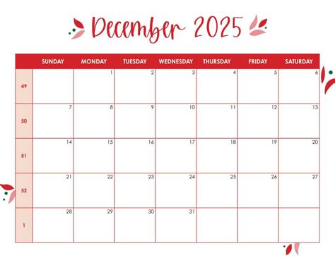 Printable December 2025 Calendar - PrintableLib