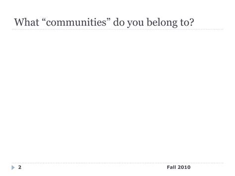 Who Is Your Community 的图像结果