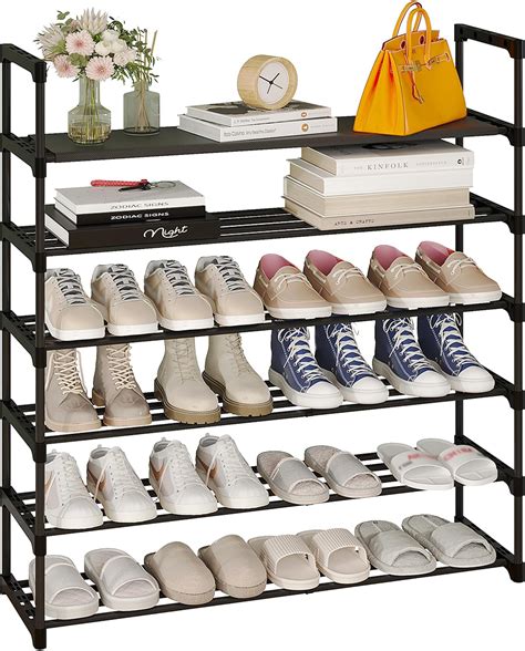 Amazon.com: Calmootey 6-Tier Shoe Rack, Tall Large Capacity 30 Pairs ...