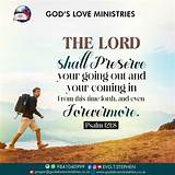 Psalm 121:8 :: God's Love Ministries - Today's Promise