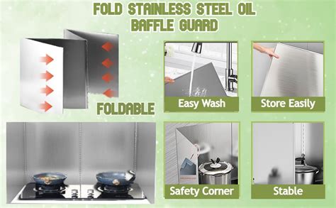 Metreno 75cm Oil Splash Guard for Kitchen Oil Baffle Splash Shield ...