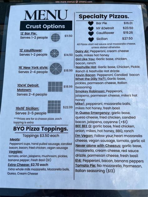 Online Menu of Sexton's Pizza Restaurant, Hilliard, Ohio, 43026 - Zmenu
