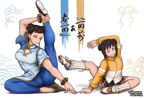 chun-li and li-fen (street fighter and 1 more) drawn by hershuar | Danbooru