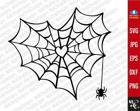 Halloween svg heart spiderweb svg cute spiderweb svg png dxf jpg spider ...