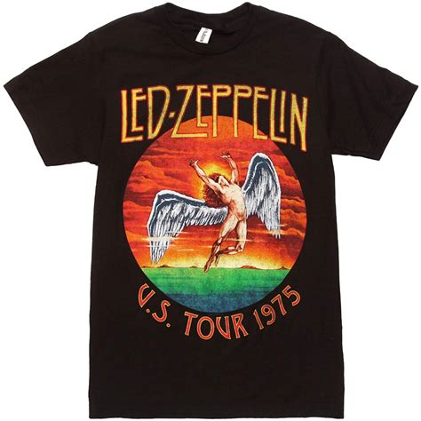 Jual Kaos Band Led Zeppelin Classic Rock Band US 1975 Tour Official ...