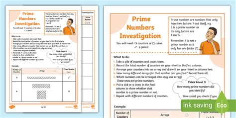👉 Prime Numbers Investigation Activity Sheet