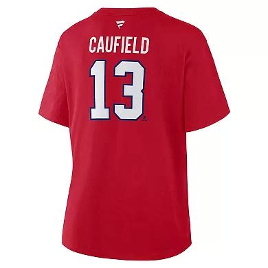 Women's Fanatics Cole Caufield Red Montreal Canadiens Authentic Stack ...