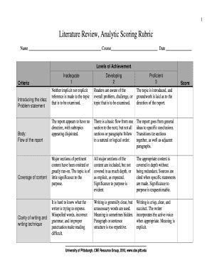 Literature Review Example Forms and Templates - Fillable & Printable ...