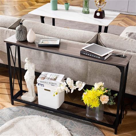 Buy Yoobure Entryway Table with Power Outlet, Narrow Console Table, 47. ...
