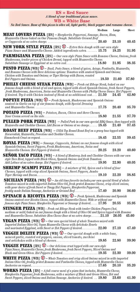 Menus - Mister Pizza