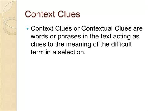 Context clues and words with multiple meanings | PPTX