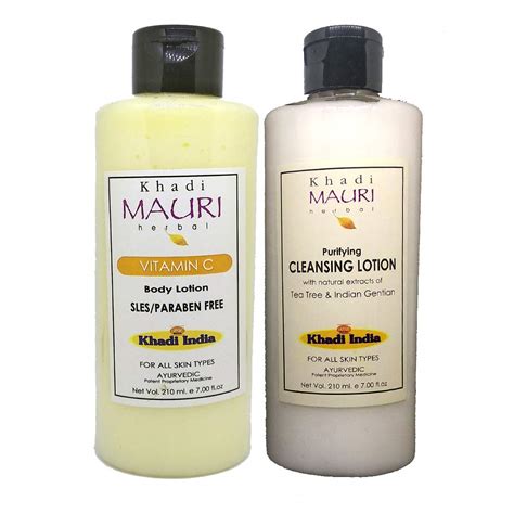 Buy Khadi Mauri Vitamin C & Cleansing Body Lotion - Pack Of 2 (420 ml ...