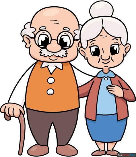 How to Draw Grandparents | Easy drawings, Step by step drawing, Drawing ...