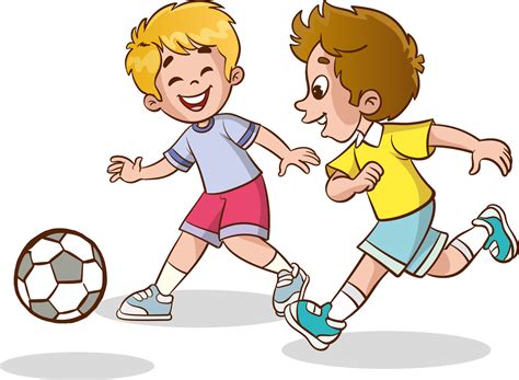 Vector Illustration Of Kids Playing Football isolated 26528568 Vector ...