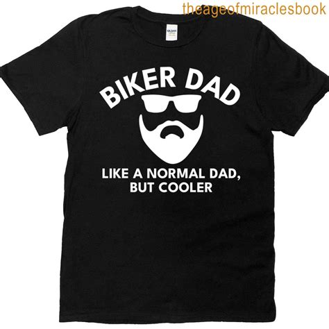 Biker Dad Motorcycle Fathers Day Bearded T-shirt