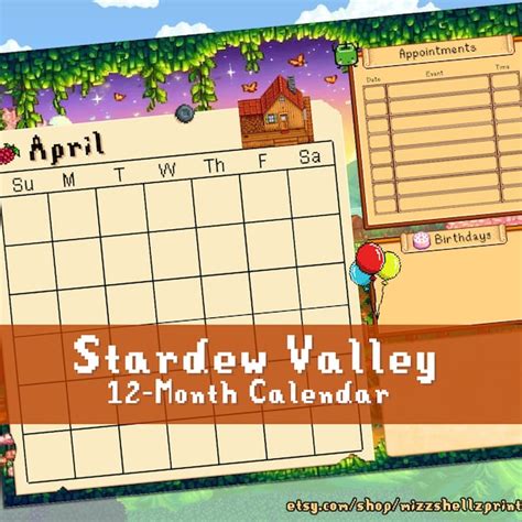 Stardew Valley Advent Calendar - Etsy