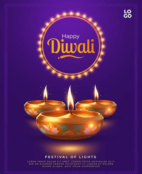 Diwali the festival of lights poster | Premium PSD