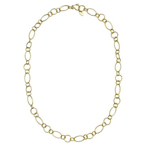 Faye Kim 18 Karat Gold Handmade Small Oval Link Chain For Sale at 1stDibs