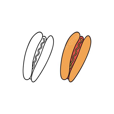 Hand Drawn Hot Dog Dinner Vector American Vector, Dinner, Vector ...