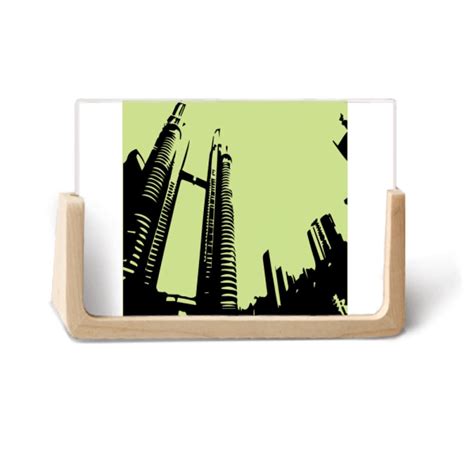N/A Malaysia Petronas Twin Towers Photo Wooden Photo Frame Tabletop ...
