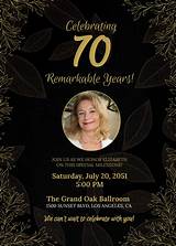 Free Happy 70th Birthday Invitation Template to Edit Online