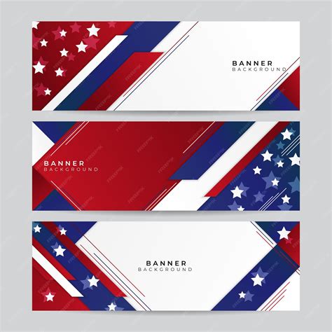 Premium Vector | Set of American banner background template. American ...
