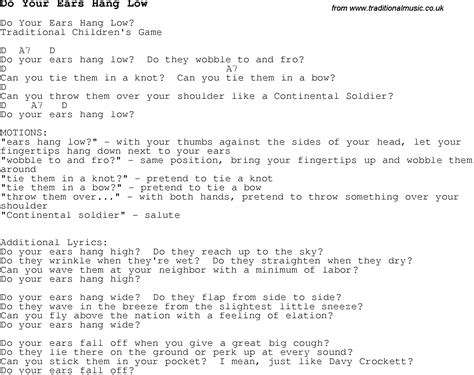 Childrens Songs and Nursery Rhymes, lyrics with easy chords for Do Your ...