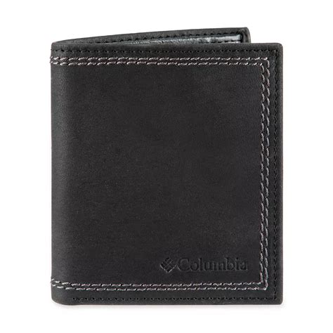 Columbia Men's Leather RFID Bifold Wallet with Coin Pocket