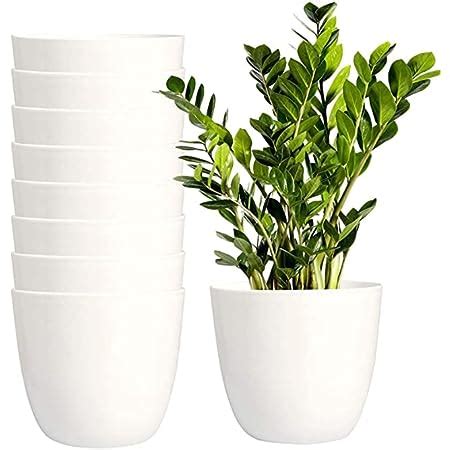 garbnoire Gardening Flower Pots - 4.4 Inch Plastic Flower Pots | Modern ...
