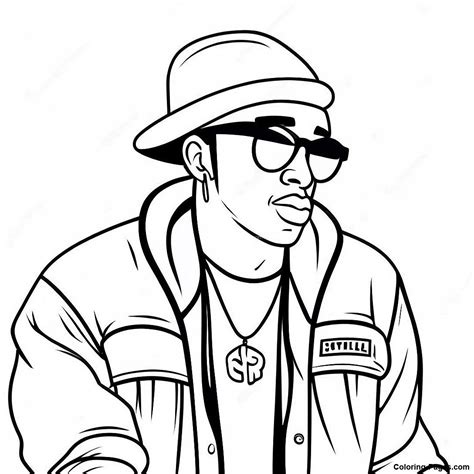 Hip Hop Gangster Coloring Page | Coloring-Pages.com