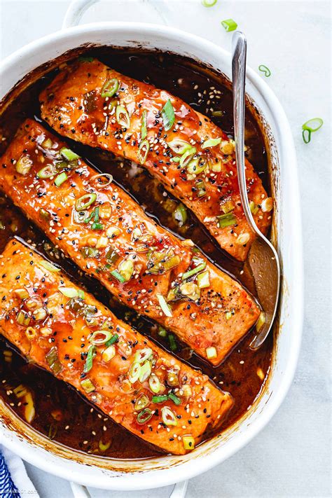 Baked Teriyaki Salmon Recipe – How to Make Baked Salmon Teriyaki ...