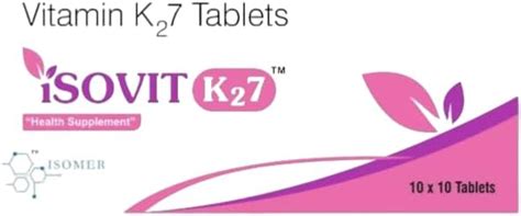 ISOVIT K27 -Vitamin K27-55 mcg Tablets, Health Supplement, 10 Tablets ...