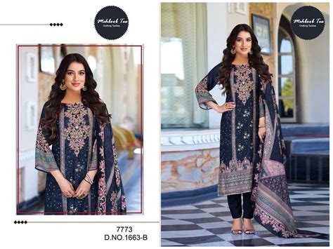MEHBOOB TEX DESIGN NO - 1663-1664 PURE VISCOSE MUSLIN DIGITAL PRINT ...