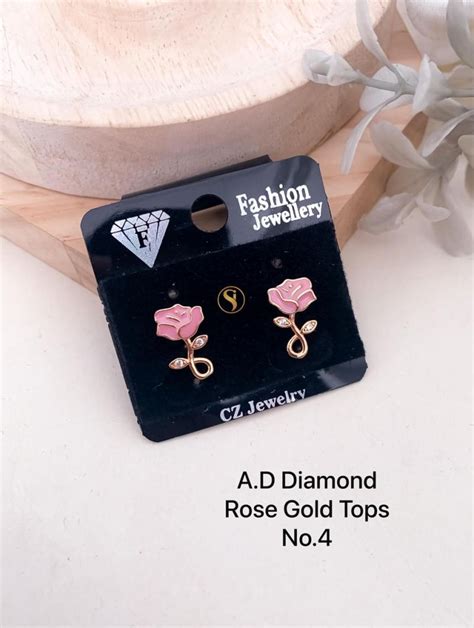 AD Diamond Regular Wear Rose Gold Tops