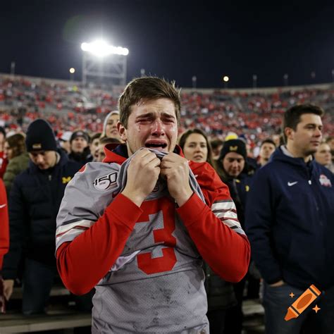 Cartoon drawing of Ohio State fan crying after losing to Michigan on ...