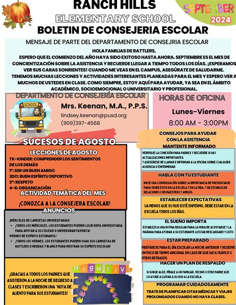 Newsletter – School Counselor – Ranch Hills Elementary School