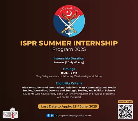 ISPR Announces Internship Program 2025, Apply Now- Bloom Pakistan