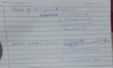 calculate distance covered by car in (x- 2) hours if it travels at the ...